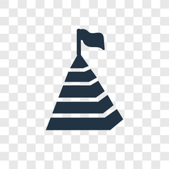 Poster - pyramid vector icon isolated on transparent background, pyramid transparency logo design