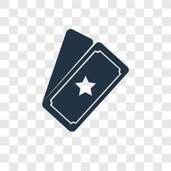 Poster - ticket vector icon isolated on transparent background, ticket transparency logo design