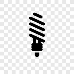 Poster - Light Bulb vector icon isolated on transparent background, Light Bulb transparency logo design