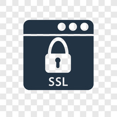 Poster - Ssl vector icon isolated on transparent background, Ssl transparency logo design