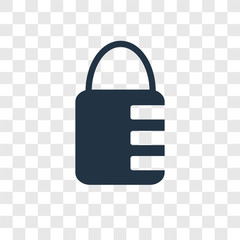 Poster - Padlock vector icon isolated on transparent background, Padlock transparency logo design
