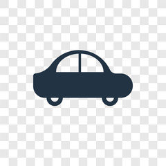 Car vector icon isolated on transparent background, Car transparency logo design