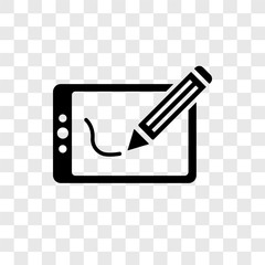 Poster - Graphic tablet vector icon isolated on transparent background, Graphic tablet transparency logo design