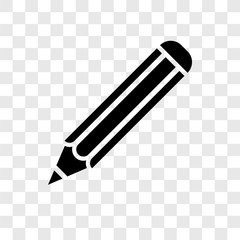 Poster - Pencil vector icon isolated on transparent background, Pencil transparency logo design