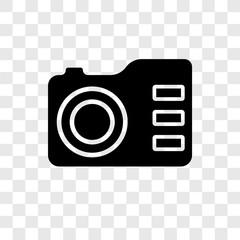 Poster - Photo Camera vector icon isolated on transparent background, Photo Camera transparency logo design
