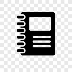 Poster - Sketchbook vector icon isolated on transparent background, Sketchbook transparency logo design