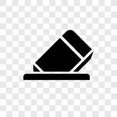 Poster - Eraser vector icon isolated on transparent background, Eraser transparency logo design