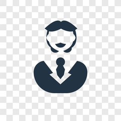 Poster - Businessman vector icon isolated on transparent background, Businessman transparency logo design