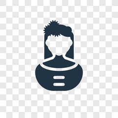 Poster - Woman vector icon isolated on transparent background, Woman transparency logo design