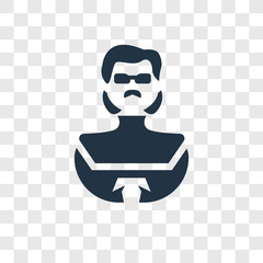 Poster - Businessman vector icon isolated on transparent background, Businessman transparency logo design