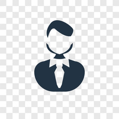 Poster - Businessman vector icon isolated on transparent background, Businessman transparency logo design
