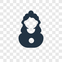 Poster - Woman vector icon isolated on transparent background, Woman transparency logo design