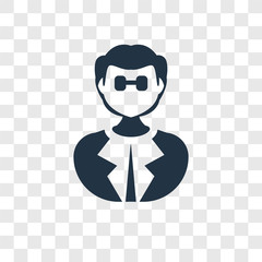 Poster - Businessman vector icon isolated on transparent background, Businessman transparency logo design