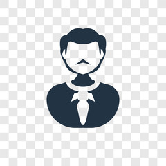 Poster - Businessman vector icon isolated on transparent background, Businessman transparency logo design