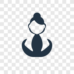 Poster - Woman vector icon isolated on transparent background, Woman transparency logo design