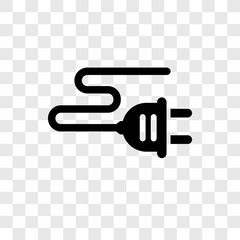 Poster - Plug vector icon isolated on transparent background, Plug transparency logo design