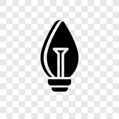 Poster - Light bulb vector icon isolated on transparent background, Light bulb transparency logo design