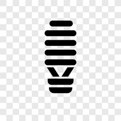 Poster - Light bulb vector icon isolated on transparent background, Light bulb transparency logo design