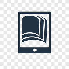 Poster - Ebook vector icon isolated on transparent background, Ebook transparency logo design
