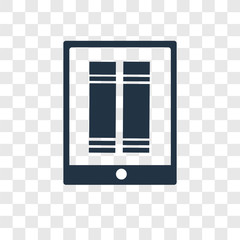 Poster - Ebook vector icon isolated on transparent background, Ebook transparency logo design