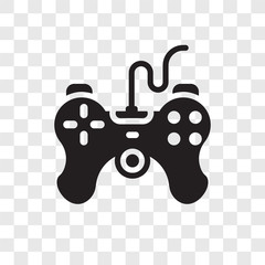 Poster - Game controller vector icon isolated on transparent background, Game controller transparency logo design