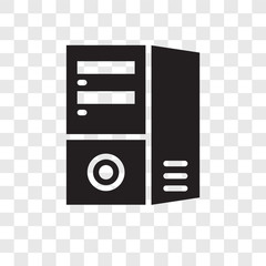 Poster - Computer vector icon isolated on transparent background, Computer transparency logo design