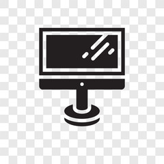 Poster - Monitor vector icon isolated on transparent background, Monitor transparency logo design