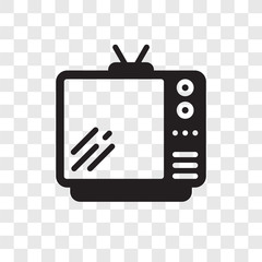 Poster - Television vector icon isolated on transparent background, Television transparency logo design