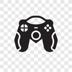 Poster - Game controller vector icon isolated on transparent background, Game controller transparency logo design