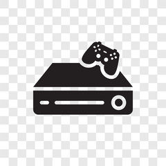 Poster - Game console vector icon isolated on transparent background, Game console transparency logo design