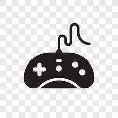 Poster - Game controller vector icon isolated on transparent background, Game controller transparency logo design