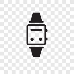 Wall Mural - Smartwatch vector icon isolated on transparent background, Smartwatch transparency logo design