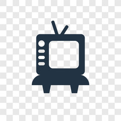 Poster - Television vector icon isolated on transparent background, Television transparency logo design