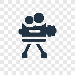 Poster - Film Camera vector icon isolated on transparent background, Film Camera transparency logo design