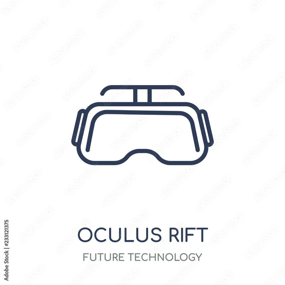 Oculus rift icon. Oculus rift linear symbol design from Future ...