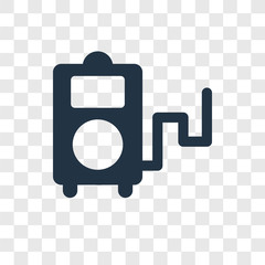 Poster - Portable Music Player vector icon isolated on transparent background, Portable Music Player transparency logo design