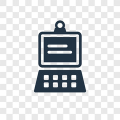 Fototapete - Laptop vector icon isolated on transparent background, Laptop transparency logo design