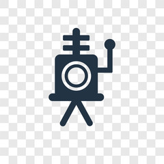 Poster - Old Camera vector icon isolated on transparent background, Old Camera transparency logo design