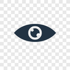 Poster - Eye vector icon isolated on transparent background, Eye transparency logo design