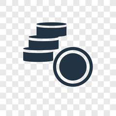 Poster - Coin vector icon isolated on transparent background, Coin transparency logo design