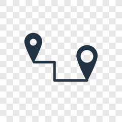 Poster - Route vector icon isolated on transparent background, Route transparency logo design
