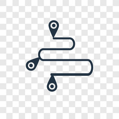 Poster - Route vector icon isolated on transparent background, Route transparency logo design