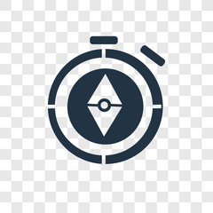 Poster - Compass vector icon isolated on transparent background, Compass transparency logo design