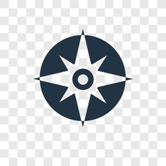 Poster - Compass vector icon isolated on transparent background, Compass transparency logo design
