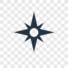 Poster - Compass vector icon isolated on transparent background, Compass transparency logo design