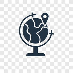 Poster - World vector icon isolated on transparent background, World transparency logo design