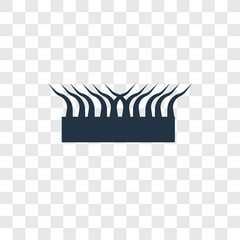 Wall Mural - grass vector icon isolated on transparent background, grass transparency logo design