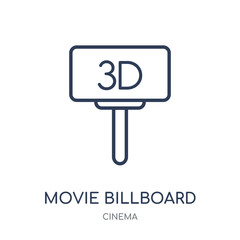 Wall Mural - Movie Billboard icon. Movie Billboard linear symbol design from Cinema collection.