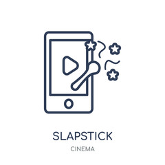 Wall Mural - slapstick icon. slapstick linear symbol design from Cinema collection.