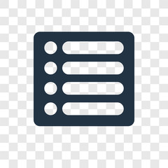 Poster - list vector icon isolated on transparent background, list transparency logo design